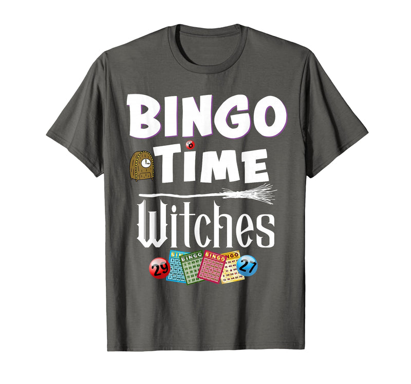 Bingo Time Witches Halloween Bingo Player Novelty Halloween Bingo Time Witches Funny Women Bingo Player T-Shirt - Asphalt