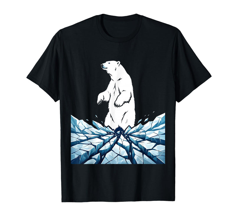 Mademark True North VBS Polar Bear Arctic Ice Design T-Shirt - Black