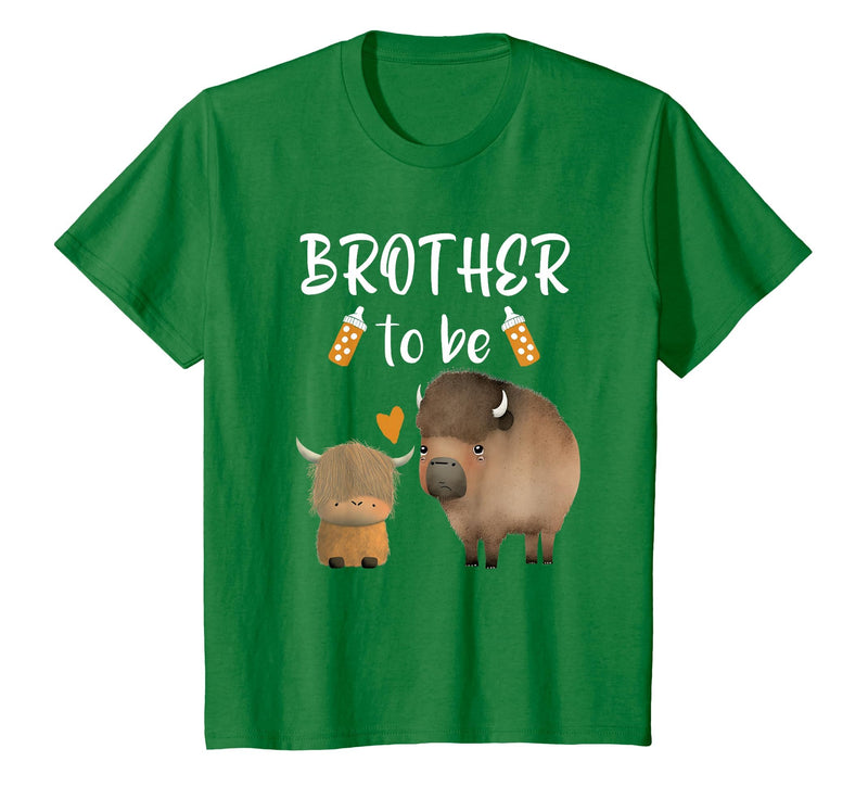 Cute Animal Buffalo Baby Shower For Brother To Be Brother to Be Buffalo Baby Shower Bison for Boy Or Girl T-Shirt - Kelly