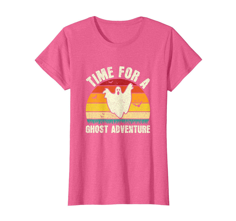 Funny Ghost Hunting Halloween Women Men Funny Ghost Hunting Scary Halloween Ghost Hunter T-Shirt - Pink Heather