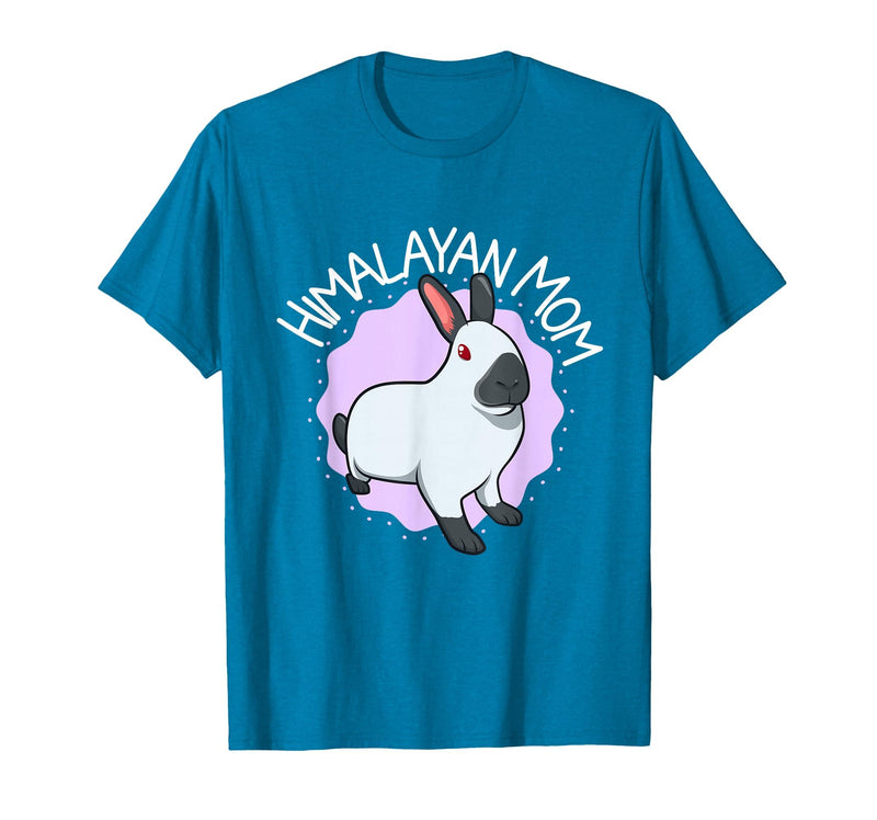 Himalayan Rabbit Mom T-Shirt in Sapphire Blue