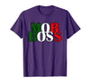 Italian Yeah B Mob Boss Italian Flag 1920s Costume Mafia Party T-Shirt - Purple
