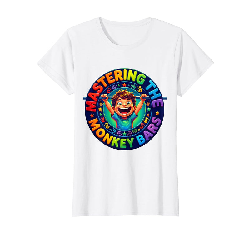 Mademark Mastering the Monkey Bars First Day of Kindergarten T-Shirt - Women - White