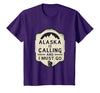 Alaska is Calling and I Must Go Mountains Bear T-Shirt - Purple