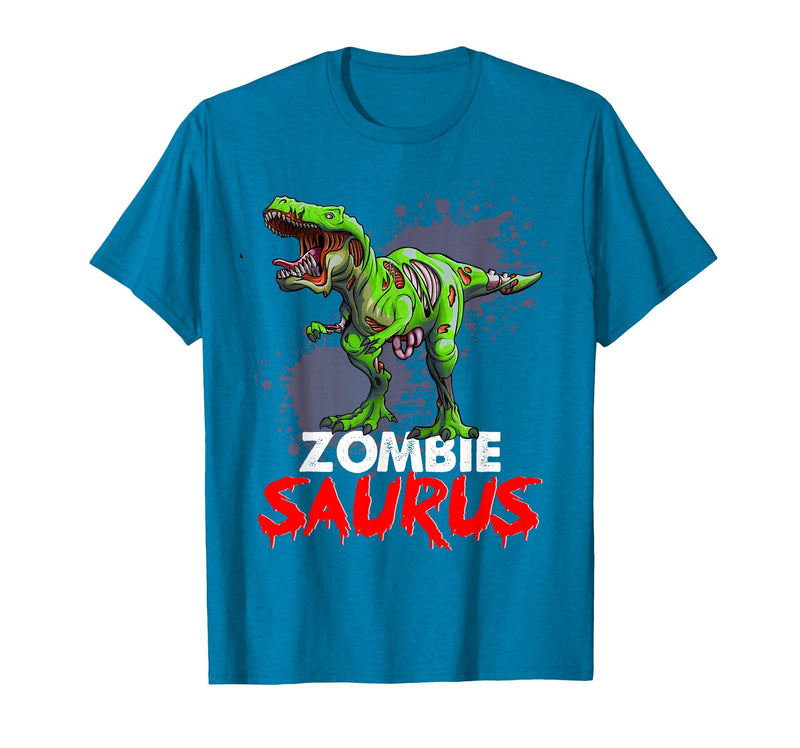Dinosaur T Rex Zombie Saurus Halloween Kids Boys Zombie Saurus Skeleton Dinosaur T Rex Zombie Halloween Boys T-Shirt -