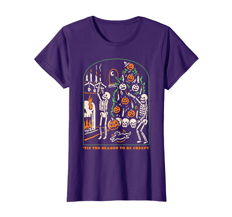 Halloween Creepy Season The Season to Be Creepy T-Shirt - Purple
