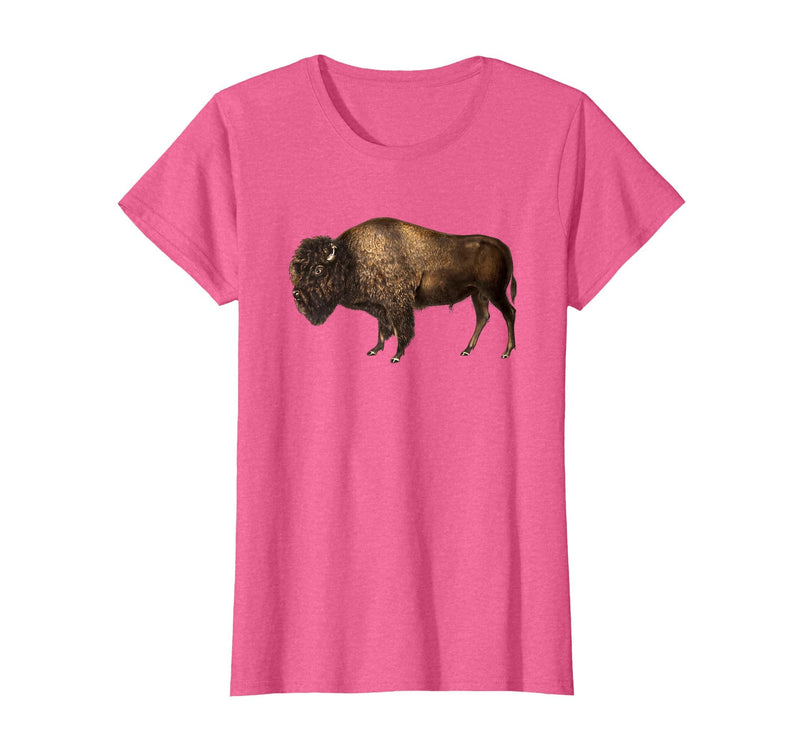 Altes Büffel-Design Buffalo Vintage Retro American Bison T-Shirt - Pink Heather
