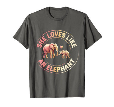 Mademark She Loves Like An Elephant Mother Child Bond T-Shirt - Men