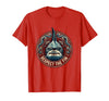 Mademark Respect the Fin Bold Shark Graphic Design T-Shirt - Red