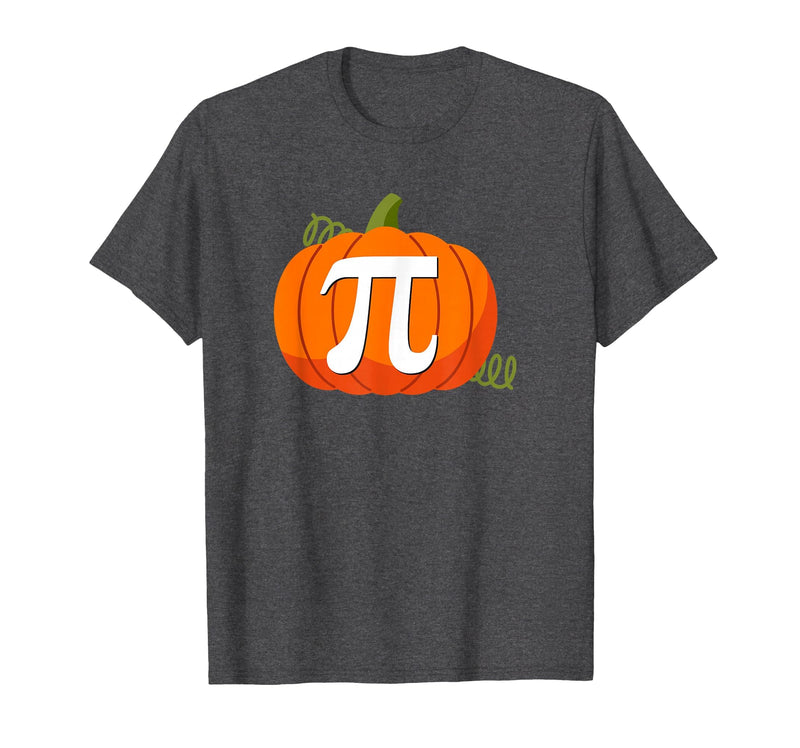 @iteachalgebra Pumpkin Pi Halloween Math Teacher T-Shirt - Dark Heather Grey