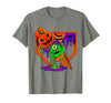Ice Cream Drip Baseball Home Plate Halloween Tee Funny Halloween Baseball Ice Cream Drip Boys Girls Youth T-Shirt - Olive