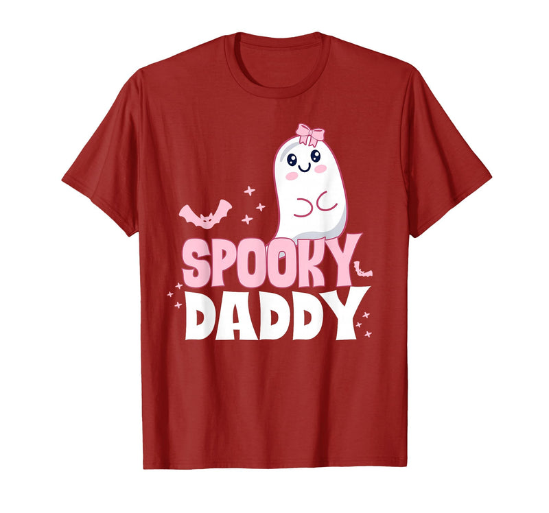 Spooky Family Cute Pink White Ghost Boo Halloween Spooky Daddy Family Cute Pink White Ghost Boo Halloween T-Shirt -