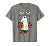 Spooky Bigfoot Sasquatch Ghost Halloween Humor Fun Boo Foot Bigfoot Ghost Sasquatch Halloween Funny Humor T-Shirt - Olive