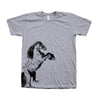 Couthclothing Men's Horse Crew Neck American Apparel T-Shirt - Heather Gray