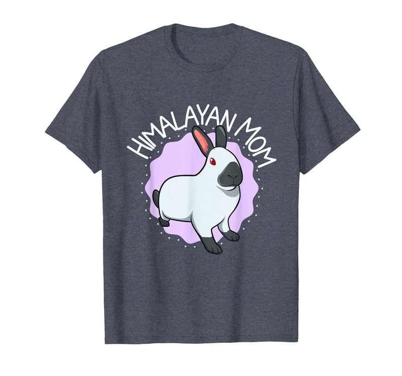 Himalayan Rabbit Mom T-Shirt in Heather Blue
