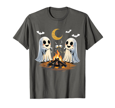 Halloween Tees and Spooky Ghosts Designs Ghosts Roasting Marshmallows Halloween Night Cute Novelty T-Shirt
