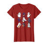Halloween Music Teacher Ghost Music Lover Cute Ghost Cat Playing Musical Halloween Music Teacher T-Shirt - Cranberry Red