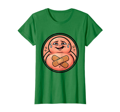 Mademark Tummy Ache Survivor Cute Stomach Bandage Graphic T-Shirt - Women