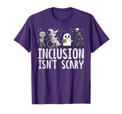 Halloween Shirts For Women Men Kids Boys Girls Inclusion Isnt Scary Teacher para SLP Halloween Women Men T-Shirt