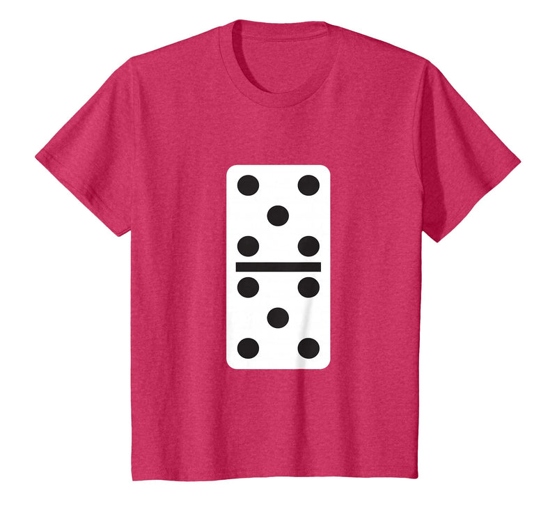 Fun and Easy Halloween Costume T-Shirts - Dominoes Double Five Dominoes Halloween Costume 5 Domino Game T-Shirt - Red Heather
