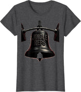 Women's Jingle Reps Blackwork Dotwork Christmas Weightlifting Gym T-Shirt - Dark Heather Grey