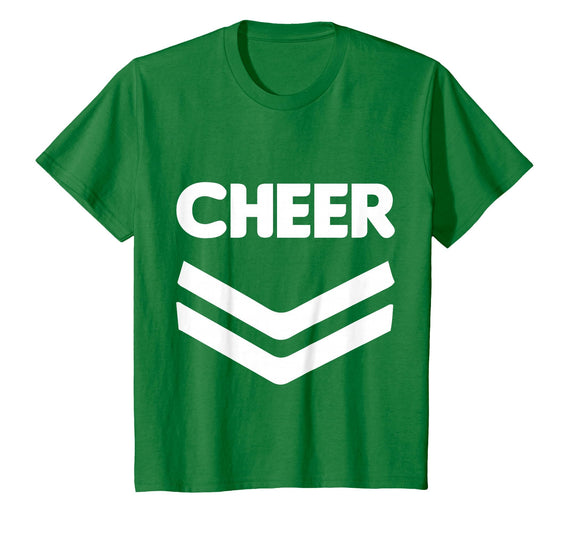 CheerTeam Cheerleader Uniform Halloween Group Costume, Cheer Team T-Shirt - Kelly Green