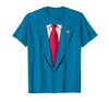 USA Trump Suit T-shirt Easy Halloween Costume USA President Trump Suit Easy Halloween Costume T-Shirt - Sapphire Blue