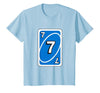 UNO Halloween Blue 7" Card T-Shirt - Baby Blue