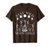 Funny Stay Wild Moon Child Tee Shirt Stay Wild Moon Child Funny Skeleton Dancing Halloween T-Shirt - Brown