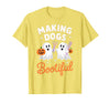 Dog Lover Spooky Grooming Groomer Attire Pet Groomer Funny Halloween Making Dogs Bootiful T-Shirt - Lemon Yellow