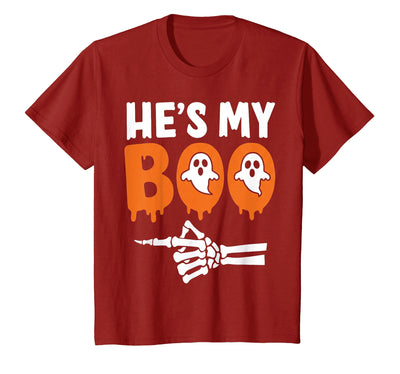 He's My Boo Matching Halloween Pajama Couples Funny T-Shirt