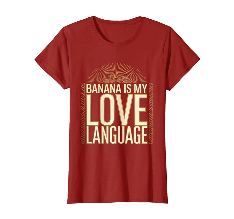 Mademark Banana Is My Love Language Monkey Design T-Shirt - Women - Cranberry Red