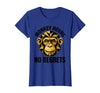 Mademark Monkey Hours No Regrets Funny Primate Design T-Shirt - Women - Royal Blue