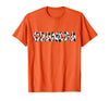 Cow Pattern Print Family Matching Birthday Shirts Cow Grandpa Birthday Family Matching Fathers Day Boy Girl T-Shirt - Orange