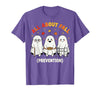 Fall Prevention Funny Ghost Autumn Halloween Gift Fall Prevention Funny Ghost Autumn Halloween Joke T-Shirt - Purple Heather