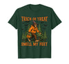 Bigfoot Halloween Costume Party Outfits Trick Or Treat Smell My Feet Bigfoot Halloween Sasquatch T-Shirt - Dark Green