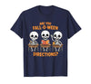Halloween Skeleton Fall O Ween Directions Halloween Skeleton Teacher are You Fall O Ween Directions T-Shirt - Navy Blue
