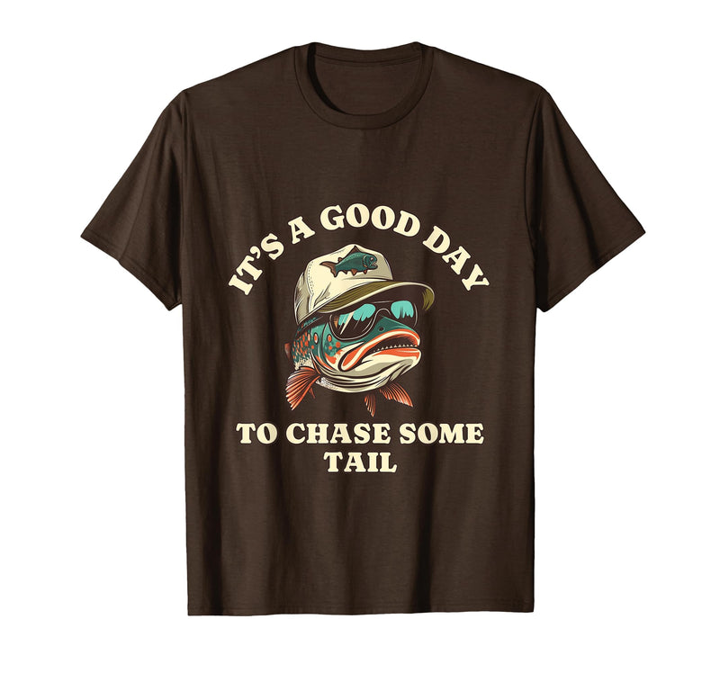 Funny Outdoor Anglers & Fisherman Designs Catch Fish and Laugh Hard with This Fishing Pun T-Shirt - Brown