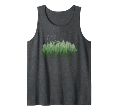 Nature Forest Wildlife Trees Wild Animal Bear Tank Top