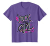 Rock N Roll Girl Halloween Costumes Halloween Rock N Roll Girl Retro Costume Graffiti T-Shirt - Purple Heather