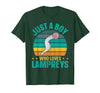 Sea Lamprey Fish Quote Just a boy who Loves Lampreys Quote for a Lamprey Boy T-Shirt - Dark Green