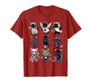 Halloween Cat Apparel Halloween Cat T-Shirt - Spooky Kittens Costume T-Shirt - Cranberry Red