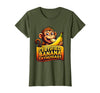 Mademark Certified Banana Enthusiast Funny Monkey Design T-Shirt - Women - Olive Green