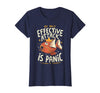 Funny My Only Effective Attack Is Panic Tee Shirt Fish My Only Effective Attack is Panic T-Shirt - Navy Blue