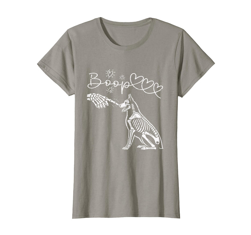 Skeleton Hand Dog Boop - German Shepherd Lovers Skeleton Hand Touch Nose German Shepherds Boop Dog Halloween T-Shirt - Slate