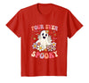 4th Birthday Party Halloween Costume Four Ever Spooky Halloween 4Th Birthday Party Decorations T-Shirt - Red