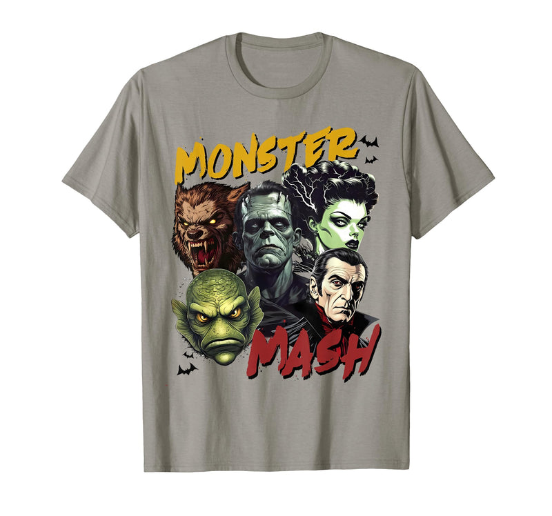 Monster Lover Halloween Season Women Men Kids Horror Scary Monster Lover Vampire Frankenstein Halloween T-Shirt - Slate Grey