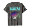 We Love Alaska - Apparel & Gifts Alaska Last Frontier Polar Bear Vintage Pride Souvenir T-Shirt - Asphalt Grey