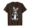 Bunny Face with Sunglasses Rabbit for Boys Men Kids T-Shirt in Brown
