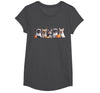 Funny Ghost Dog Halloween Girls Kids Cute French Bulldog Halloween Costume Frenchie Dog Ghost T-Shirt - Dark Heather Grey